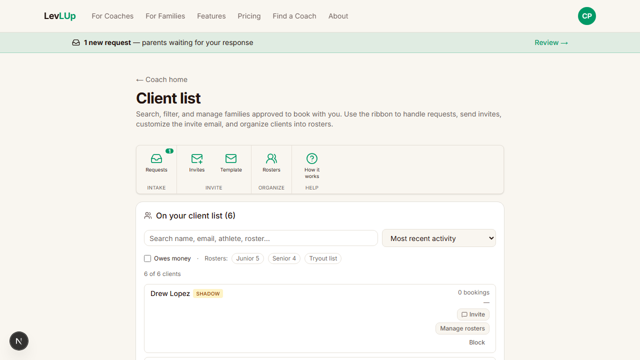 Client list